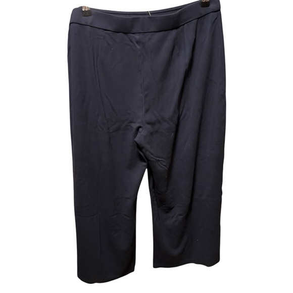 J JILL ~ Women’s Wearever Collection Navy Blue Wide Leg Cropped Pants - Picture 3 of 10